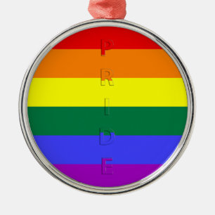 LGBT-Regenbogenflagge Silbernes Ornament