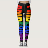 LGBT-Regenbogenflagge Text Gay Pride 2021 LGBTQ Leggings (Vorderseite)