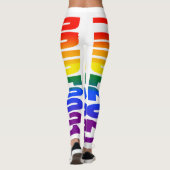 LGBT-Regenbogenflagge Text Gay Pride 2021 LGBTQ Leggings (Rückseite)