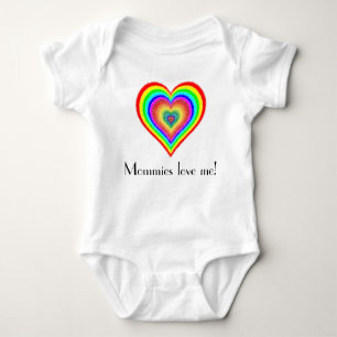 LGBT-Regenbogenherz Baby Strampler
