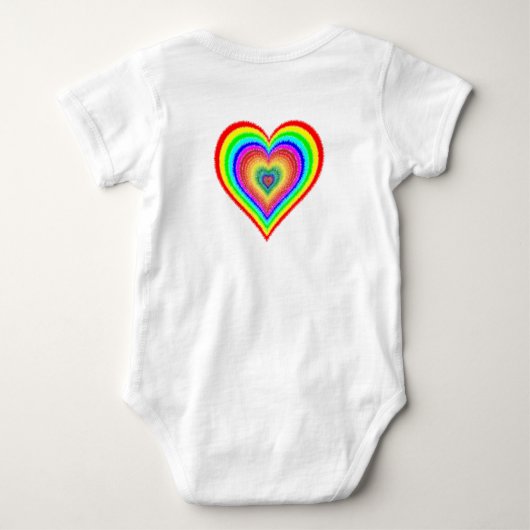 LGBT-Regenbogenherz Baby Strampler (Rückseite)