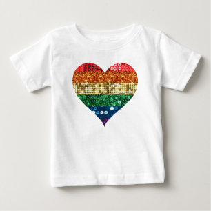 lgbt Regenbogenherz Baby T-shirt