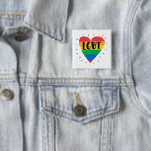 LGBT-Regenbogenherz Button (Beispiel)