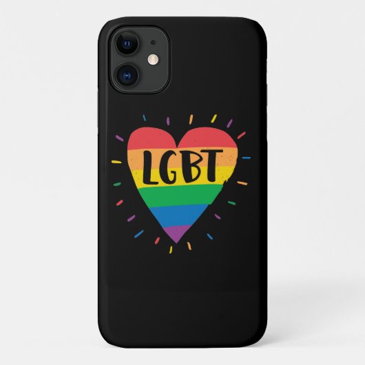 LGBT-Regenbogenherz Case-Mate iPhone Hülle (Rückseite)