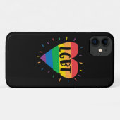 LGBT-Regenbogenherz Case-Mate iPhone Hülle (Rückseite (Horizontal))