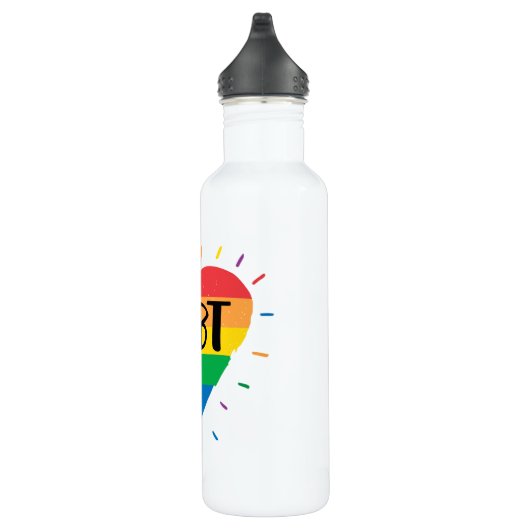 LGBT-Regenbogenherz Edelstahlflasche (Rechts)