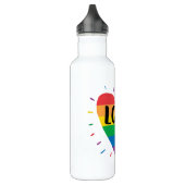 LGBT-Regenbogenherz Edelstahlflasche (Links)