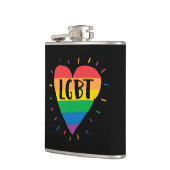 LGBT-Regenbogenherz Flachmann (Links)