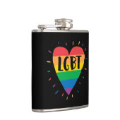 LGBT-Regenbogenherz Flachmann (Rechts)