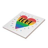LGBT-Regenbogenherz Fliese (Seite)