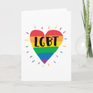 LGBT-Regenbogenherz Karte