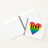 LGBT-Regenbogenherz Notizblock (Innenseite)