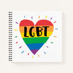 LGBT-Regenbogenherz Notizblock