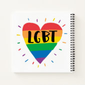 LGBT-Regenbogenherz Notizblock (Rückseite)