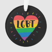 LGBT-Regenbogenherz Ornament (Vorderseite)