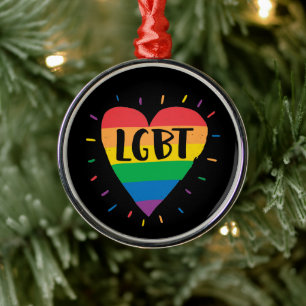 LGBT-Regenbogenherz Ornament Aus Metall