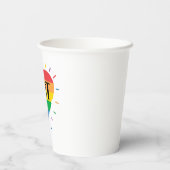 LGBT-Regenbogenherz Pappbecher (Rückseite)
