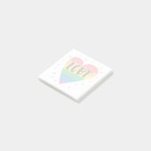 LGBT-Regenbogenherz Post-it Klebezettel (angewinkelt)