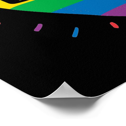 LGBT-Regenbogenherz Poster (Ecke)