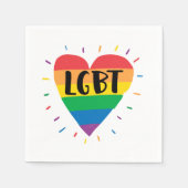 LGBT-Regenbogenherz Serviette (Vorderseite)