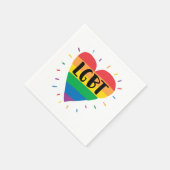 LGBT-Regenbogenherz Serviette (Ecke)