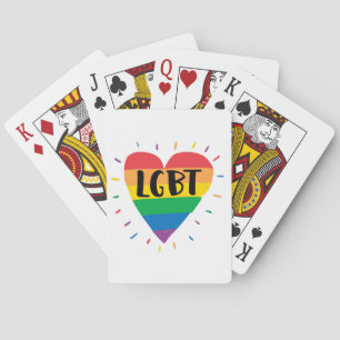 LGBT-Regenbogenherz Spielkarten