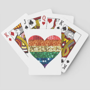lgbt Regenbogenherz Spielkarten
