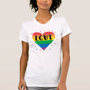 LGBT-Regenbogenherz T-Shirt