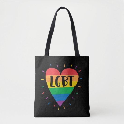 LGBT-Regenbogenherz Tasche (Vorderseite)