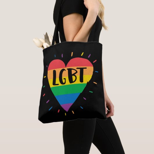 LGBT-Regenbogenherz Tasche (Von Nahem)