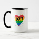 LGBT-Regenbogenherz Tasse (Links)