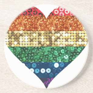 lgbt Regenbogenherz Untersetzer