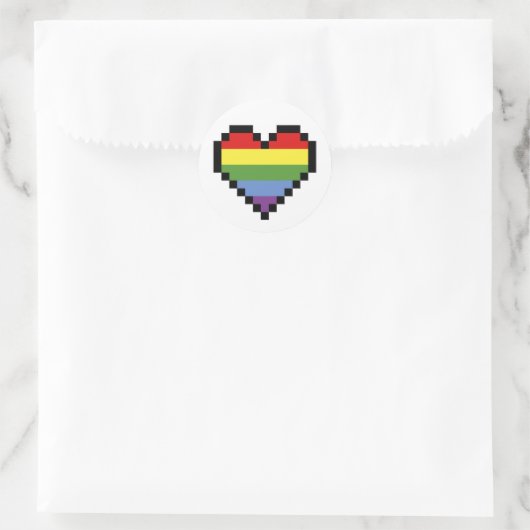 LGBT Regenbogenkunst Runder Aufkleber (Tasche)