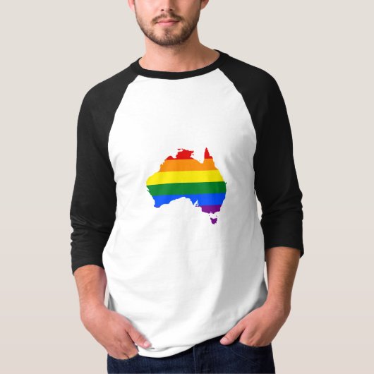 LGBT Regenbogenparkkarte Australiens T-Shirt (Vorderseite)