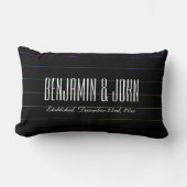 LGBT Regenbogenpinstripes-Name-Jahrestag Lendenkissen (Vorderseite)