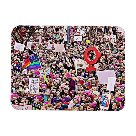 LGBT & Regenbogensignatur im Frauenmagnet Magnet (Horizontal)