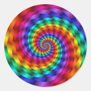 LGBT-Regenbogenspiralen Runder Aufkleber