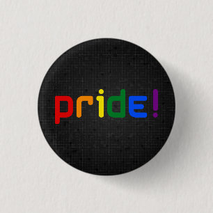 LGBT Regenbogenstolzschwarzknopf Button