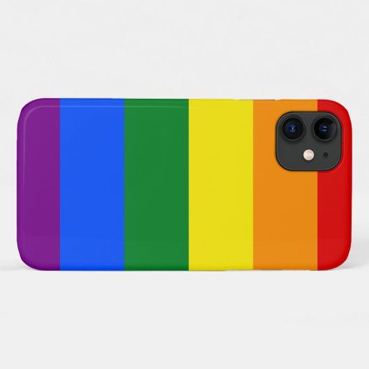 LGBT-Regenbogenstreifen Case-Mate iPhone Hülle (Rückseite (Horizontal))