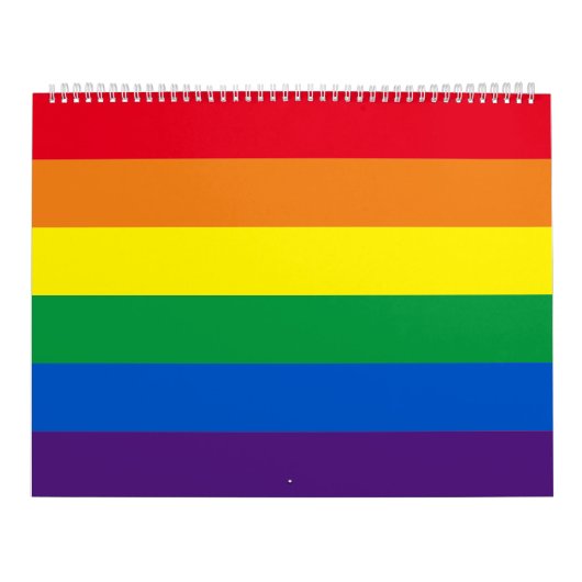 Lgbt Regenbogenstreifen Farben Lgbtq Gay Pride Fla Kalender (Titelbild)