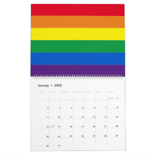 Lgbt Regenbogenstreifen Farben Lgbtq Gay Pride Fla Kalender