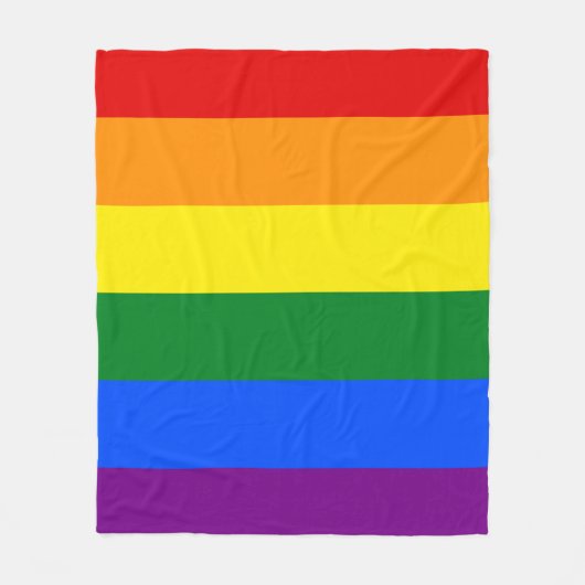 LGBT-Regenbogenstreifen Fleecedecke (Vorderseite)