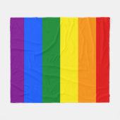 LGBT-Regenbogenstreifen Fleecedecke (Vorderseite (Horizontal))