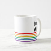 LGBT-Regenbogenstreifen für den benutzerdefinierte Kaffeetasse (VorderseiteRechts)