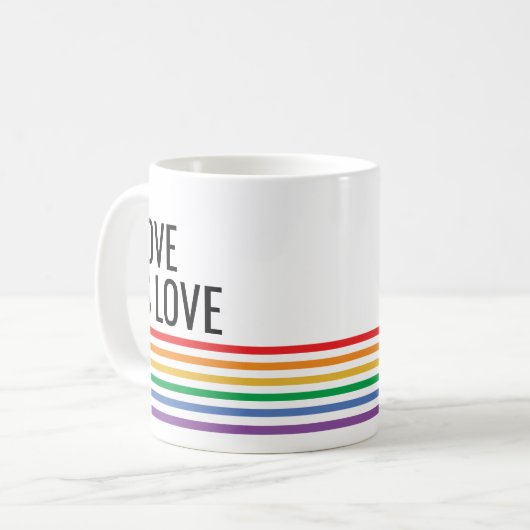 LGBT-Regenbogenstreifen für den benutzerdefinierte Kaffeetasse (Vorderseite Links)