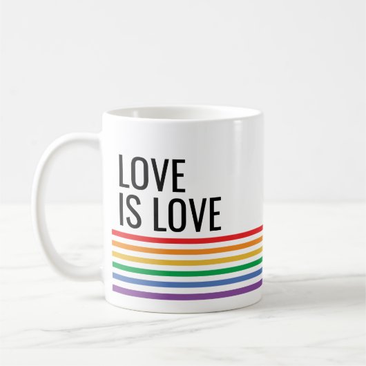 LGBT-Regenbogenstreifen für den benutzerdefinierte Kaffeetasse (Links)