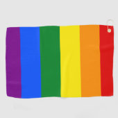 LGBT-Regenbogenstreifen Golfhandtuch (Horizontal)