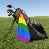 LGBT-Regenbogenstreifen Golfhandtuch (Gras)