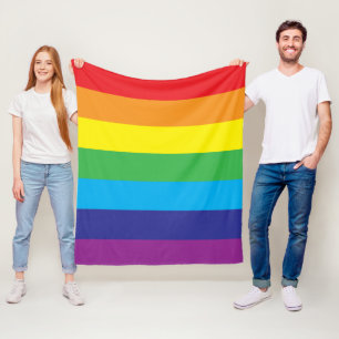 Lgbt Regenbogenstreifen Lgbt Fleecedecke