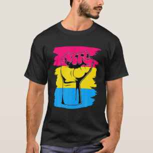 LGBT Resist Fist Vintage Hand Pansexual Flag Pan T-Shirt